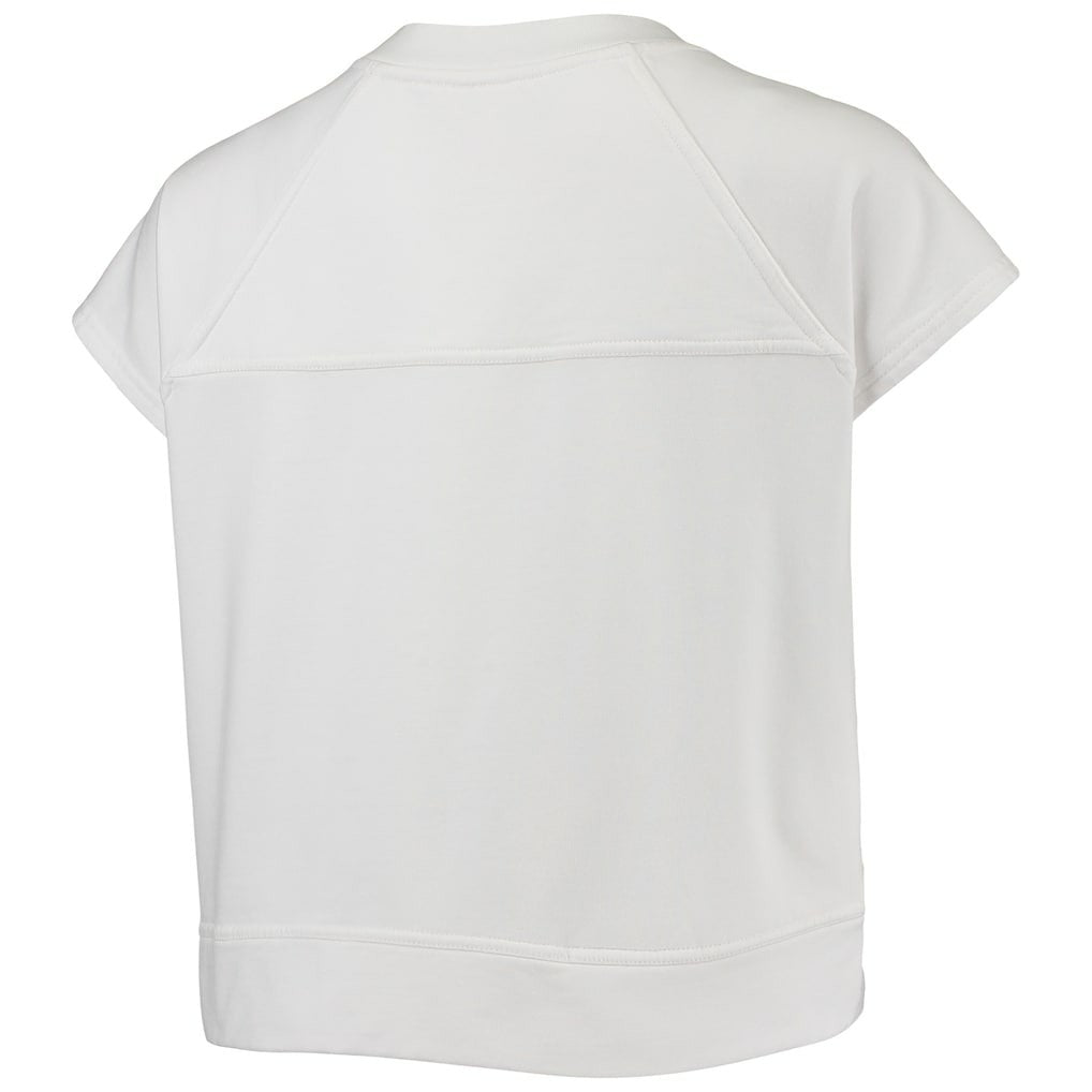 Brooklyn Nets Lusso Women's Margot Cropped Tri-Blend Cap Sleeve Sweatshirt White - NBA