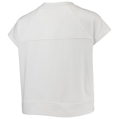 Brooklyn Nets Lusso Women's Margot Cropped Tri-Blend Cap Sleeve Sweatshirt White - NBA