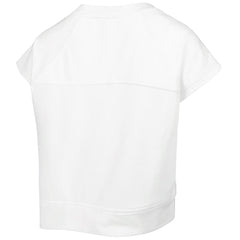 Golden State Warriors Lusso Women's Margot Cropped Tri-Blend Cap Sleeve Sweatshirt White - NBA