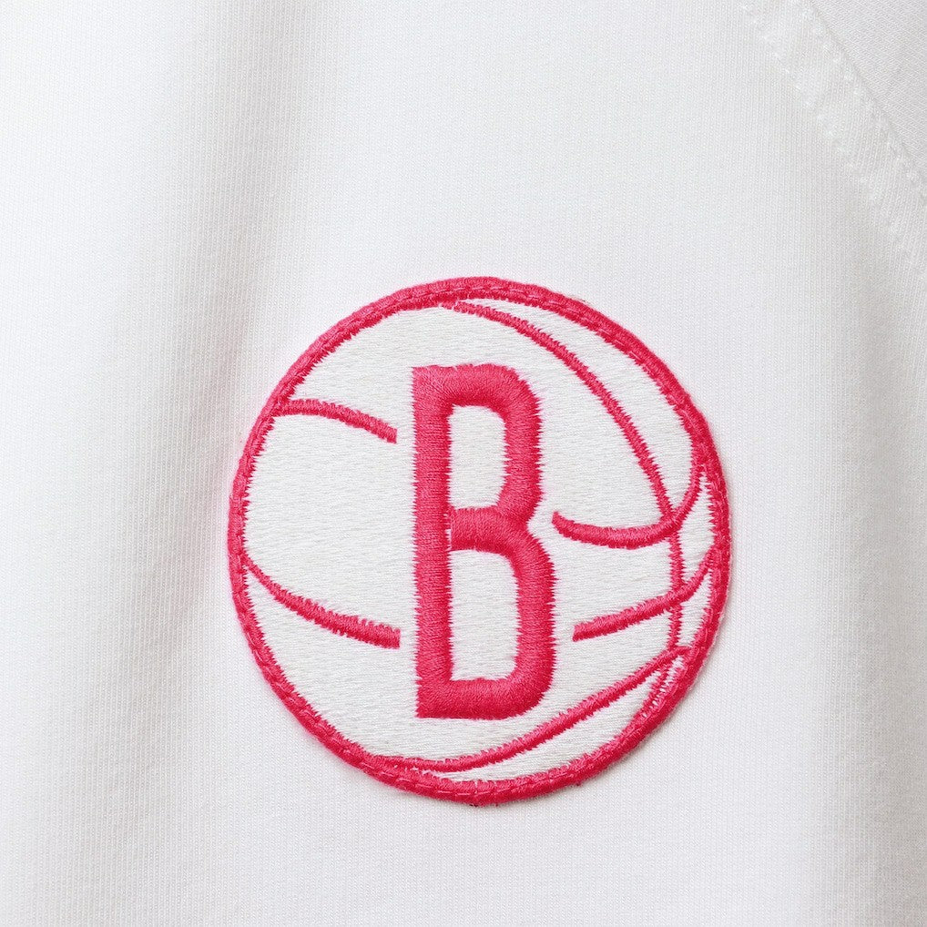 Brooklyn Nets Lusso Women's Melody Cuffed Tri-Blend Shorts White/Pink - NBA