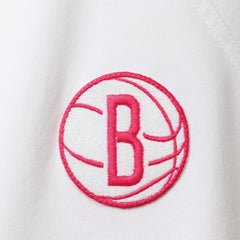Brooklyn Nets Lusso Women's Melody Cuffed Tri-Blend Shorts White/Pink - NBA