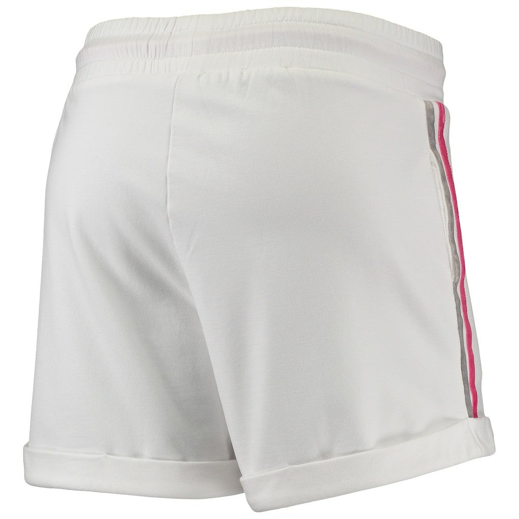 Brooklyn Nets Lusso Women's Melody Cuffed Tri-Blend Shorts White/Pink - NBA