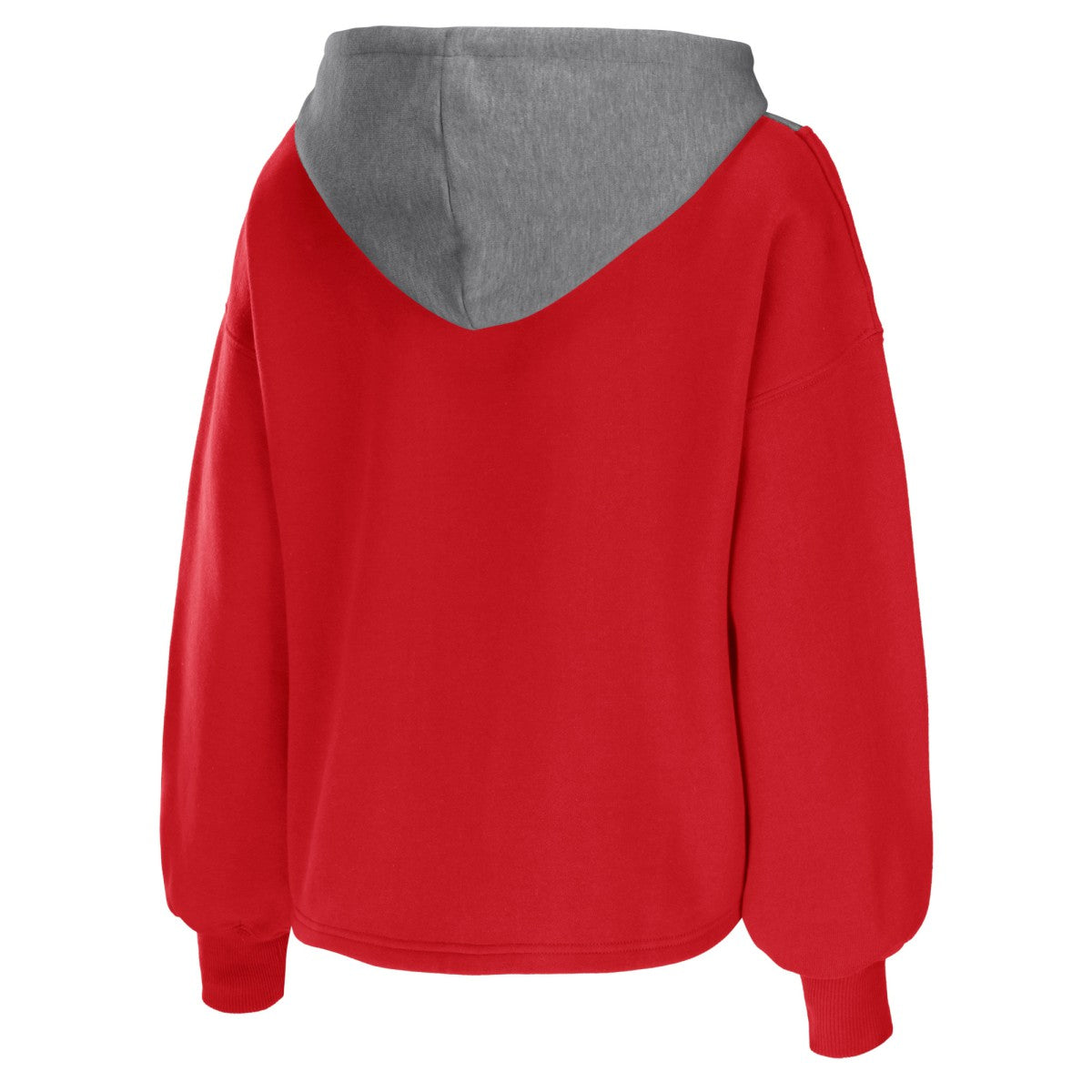 Toronto Raptors WEAR by Erin Andrews Women's Pieced Quarter-Zip Hoodie Jacket Red - NBA