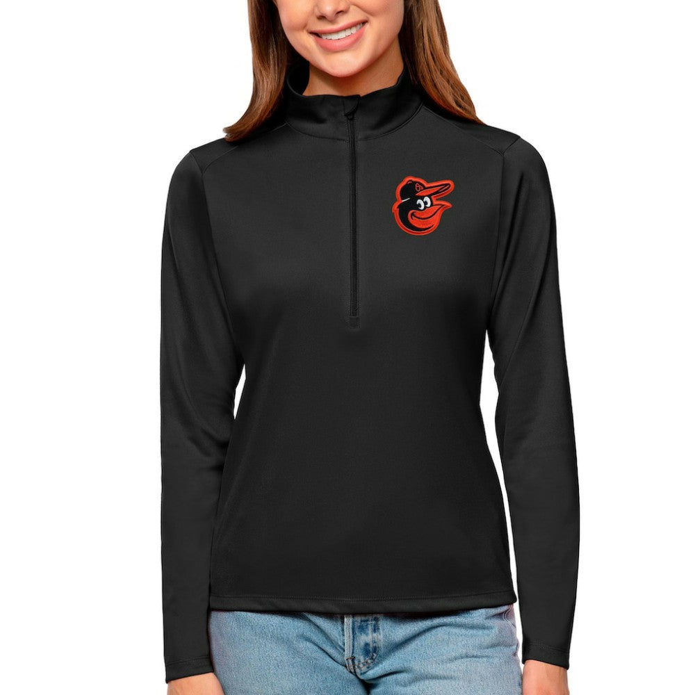 Baltimore Orioles Antigua Women's Tribute Quarter-Zip Pullover Top - MLB