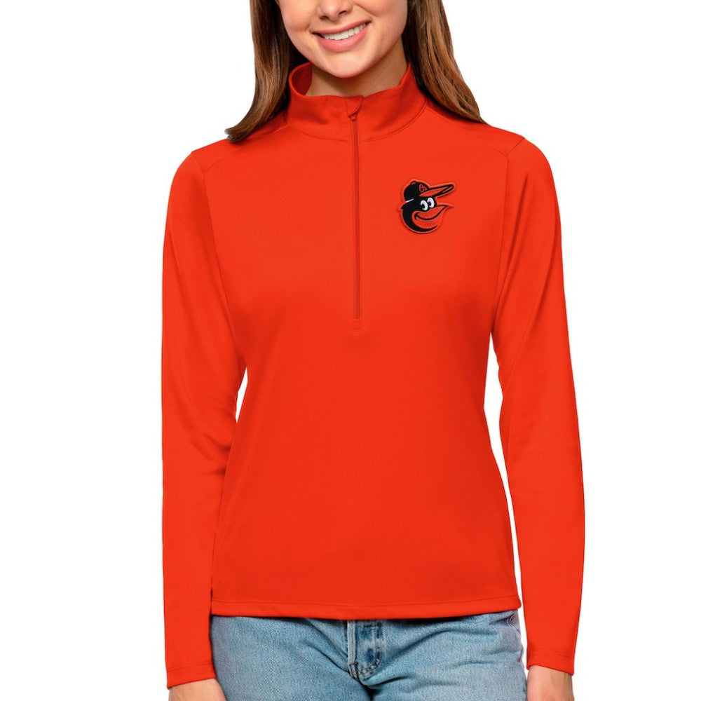Baltimore Orioles Antigua Women's Tribute Quarter-Zip Pullover Top - MLB