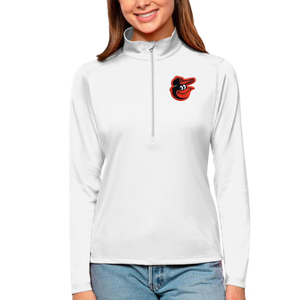 Baltimore Orioles Antigua Women's Tribute Quarter-Zip Pullover Top - MLB