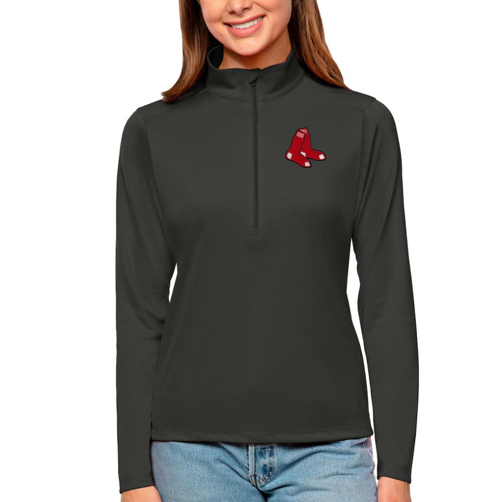 Boston Red Sox Antigua Women's Tribute Quarter-Zip Pullover Top - MLB