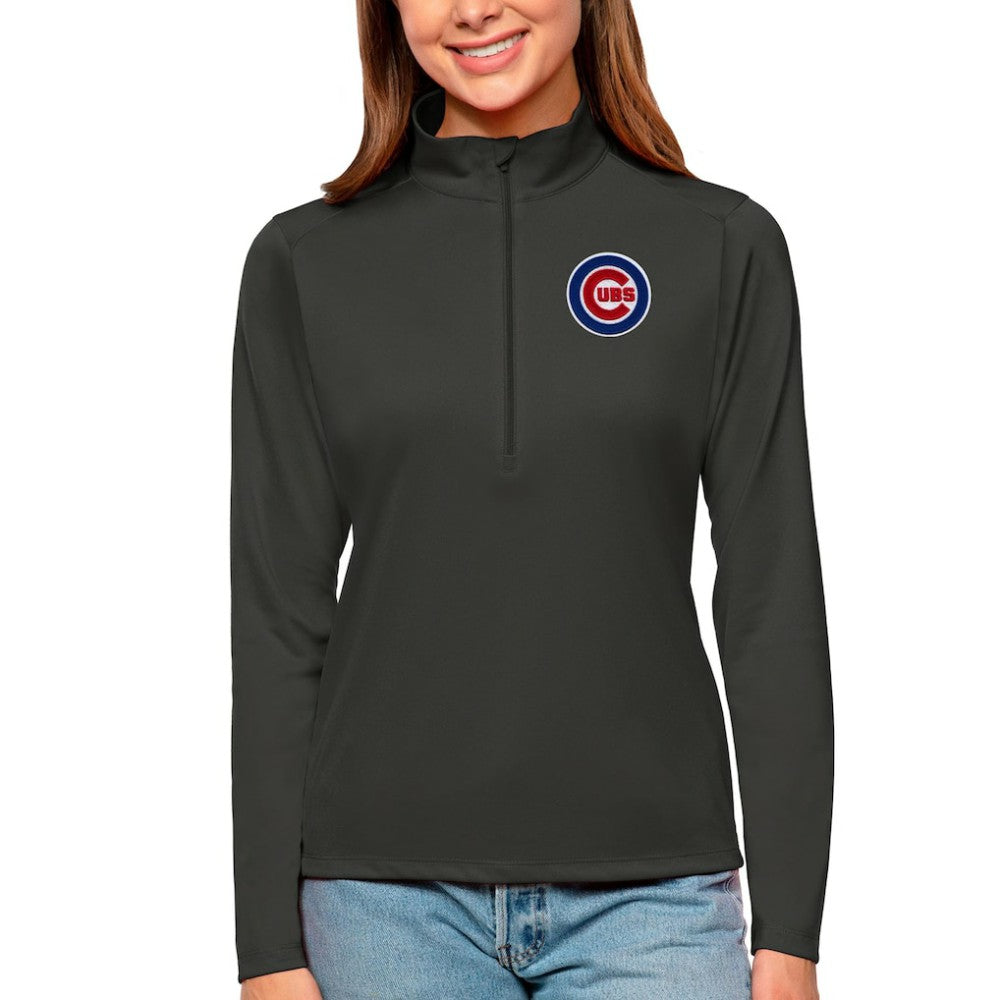 Chicago Cubs Antigua Women's Tribute Quarter-Zip Pullover Top - MLB