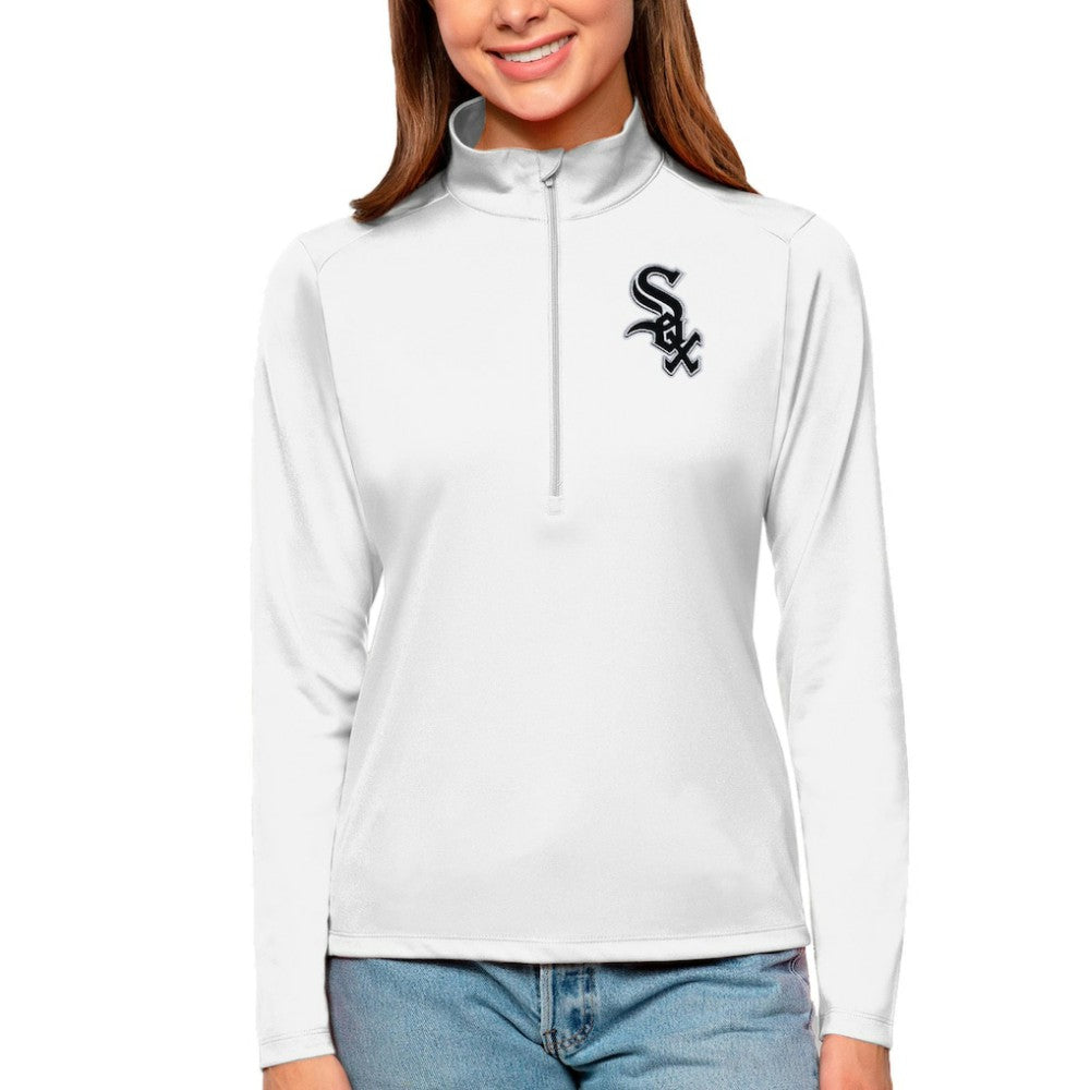 Chicago White Sox Antigua Women's Tribute Quarter-Zip Pullover Top - MLB