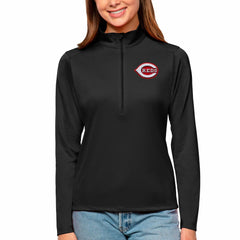 Cincinnati Reds Antigua Women's Tribute Quarter-Zip Pullover Top - MLB