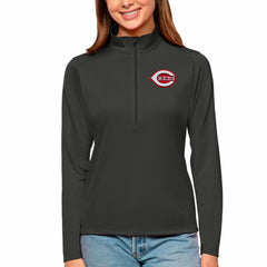 Cincinnati Reds Antigua Women's Tribute Quarter-Zip Pullover Top - MLB