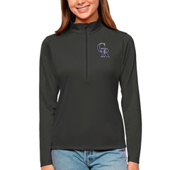 Colorado Rockies Antigua Women's Tribute Quarter-Zip Pullover Top - MLB