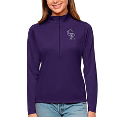 Colorado Rockies Antigua Women's Tribute Quarter-Zip Pullover Top - MLB