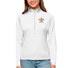 Houston Astros Antigua Women's Tribute Quarter-Zip Pullover Top - MLB