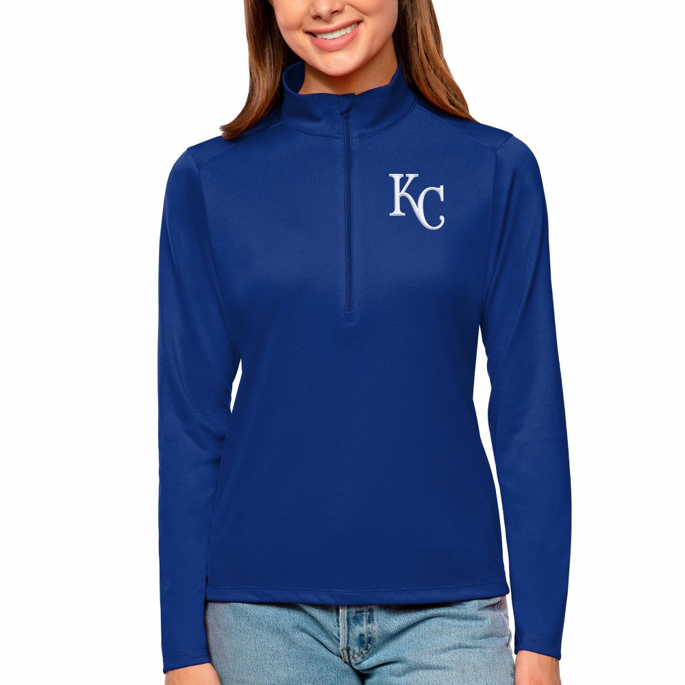 Kansas City Royals Antigua Women's Tribute Quarter-Zip Pullover Top - MLB
