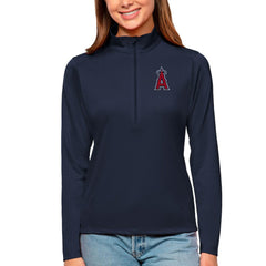 Los Angeles Angels Antigua Women's Tribute Quarter-Zip Pullover Top - MLB