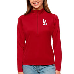 Los Angeles Dodgers Antigua Women's Tribute Quarter-Zip Pullover Top - MLB