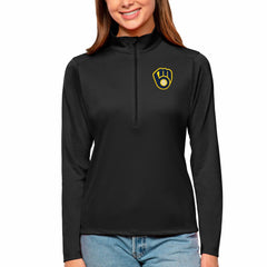 Milwaukee Brewers Antigua Women's Tribute Quarter-Zip Pullover Top - MLB