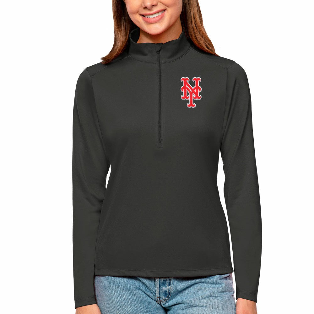 New York Mets Antigua Women's Tribute Quarter-Zip Pullover Top - MLB