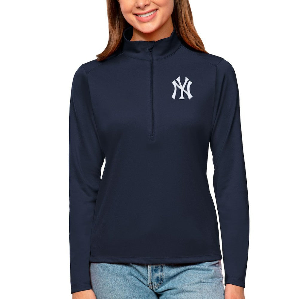 New York Yankees Antigua Women's Tribute Quarter-Zip Pullover Top - MLB