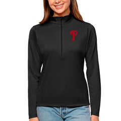 Philadelphia Phillies Antigua Women's Tribute Quarter-Zip Pullover Top - MLB