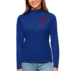 Philadelphia Phillies Antigua Women's Tribute Quarter-Zip Pullover Top - MLB