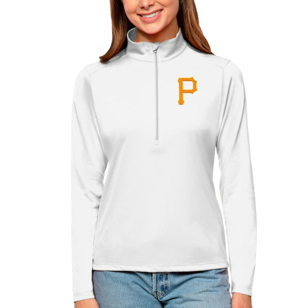 Pittsburgh Pirates Antigua Women's Tribute Quarter-Zip Pullover Top - MLB