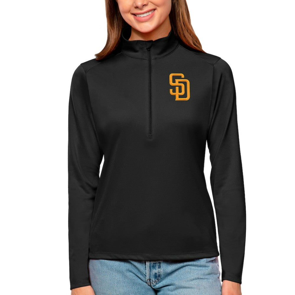 San Diego Padres Antigua Women's Tribute Quarter-Zip Pullover Top - MLB