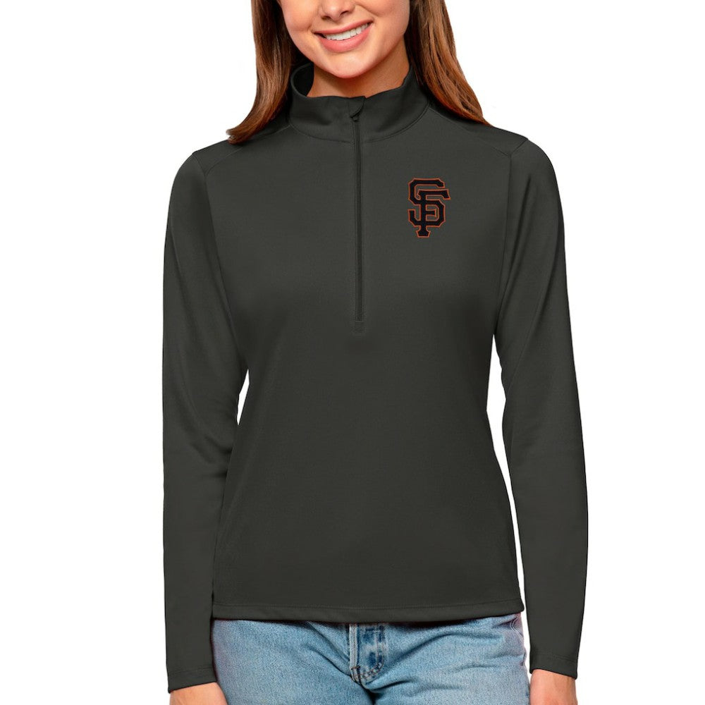 San Francisco Giants Antigua Women's Tribute Quarter-Zip Pullover Top - MLB