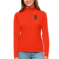 San Francisco Giants Antigua Women's Tribute Quarter-Zip Pullover Top - MLB