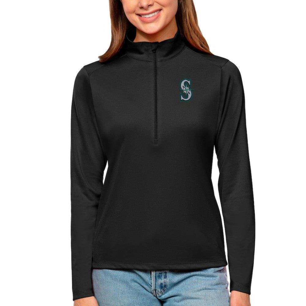 Seattle Mariners Antigua Women's Tribute Quarter-Zip Pullover Top - MLB