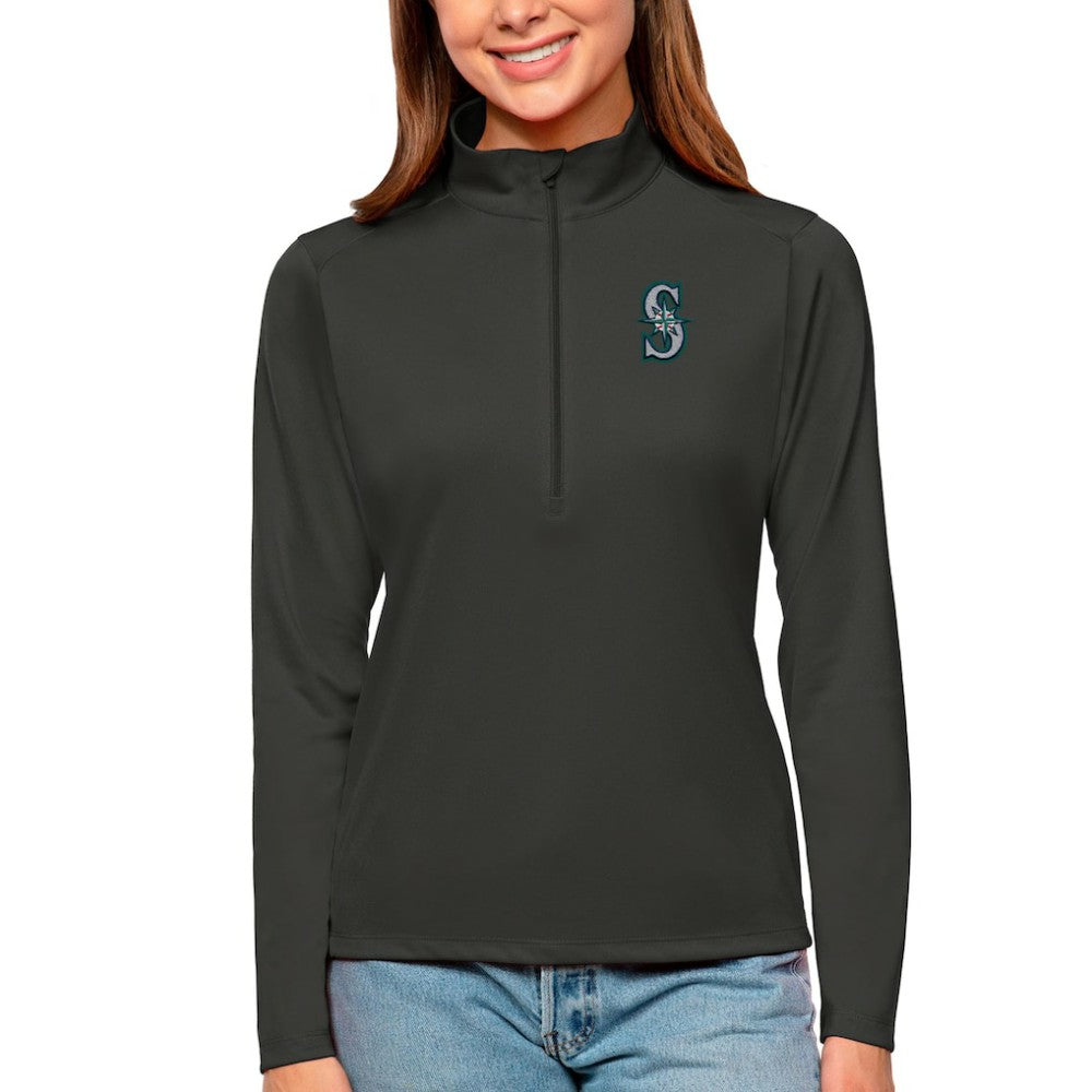 Seattle Mariners Antigua Women's Tribute Quarter-Zip Pullover Top - MLB