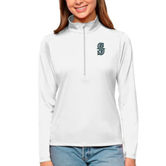 Seattle Mariners Antigua Women's Tribute Quarter-Zip Pullover Top - MLB