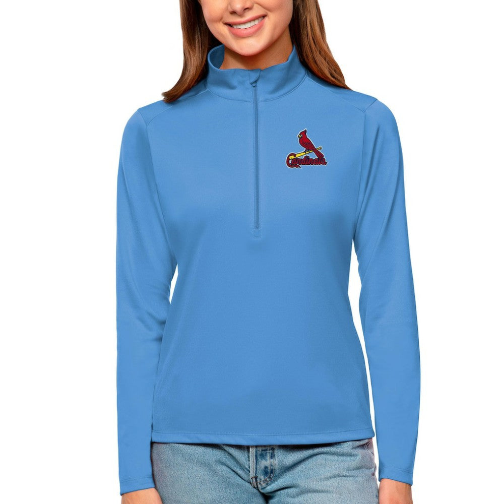 St. Louis Cardinals Antigua Women's Tribute Quarter-Zip Pullover Top - MLB
