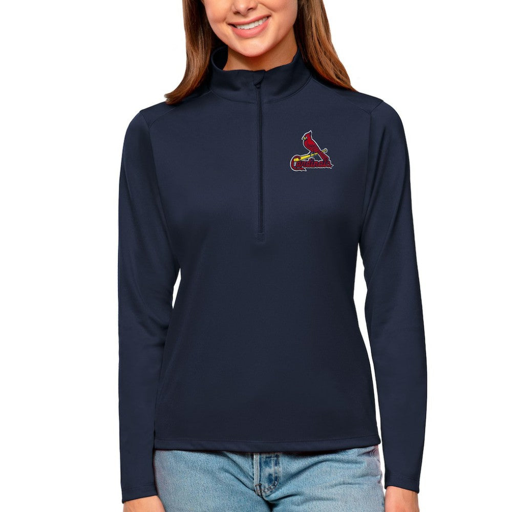 St. Louis Cardinals Antigua Women's Tribute Quarter-Zip Pullover Top - MLB