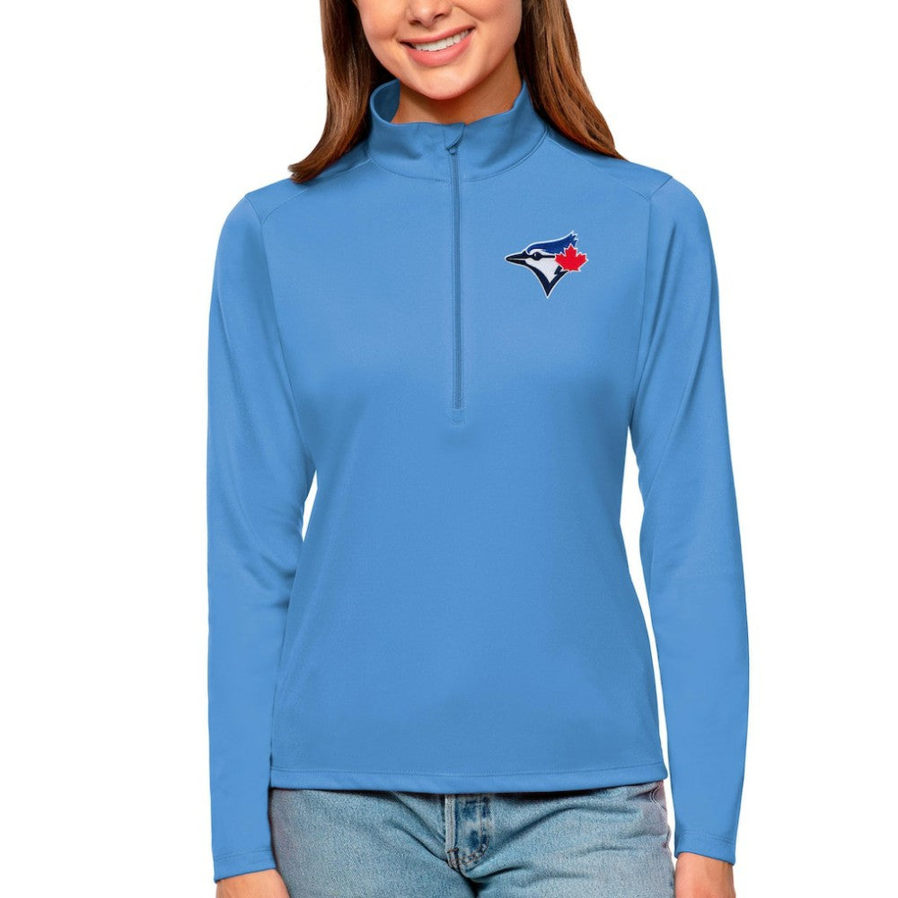 Toronto Blue Jays Antigua Women's Tribute Quarter-Zip Pullover Top - MLB
