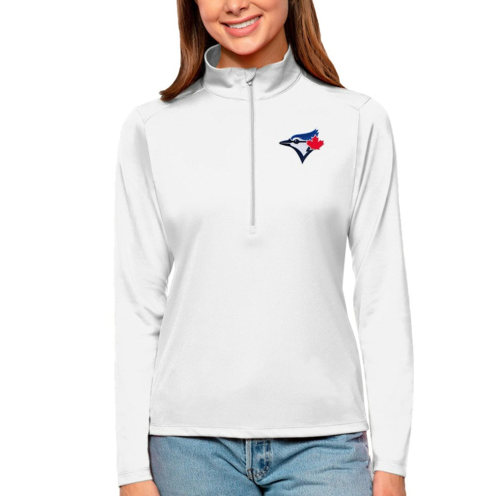 Toronto Blue Jays Antigua Women's Tribute Quarter-Zip Pullover Top - MLB