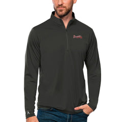 Atlanta Braves Antigua Tribute Quarter-Zip Pullover Top - MLB