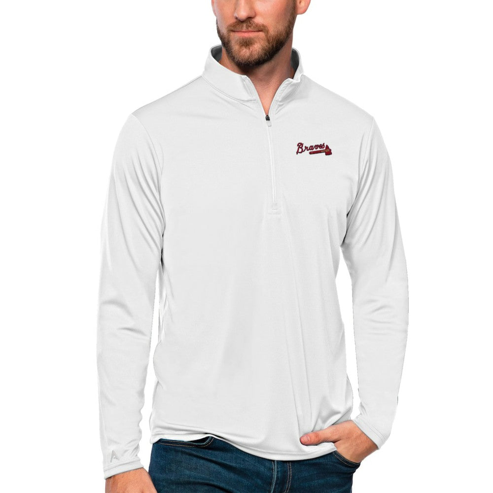 Atlanta Braves Antigua Tribute Quarter-Zip Pullover Top - MLB