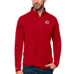 Cincinnati Reds Antigua Tribute Quarter-Zip Pullover Top - MLB