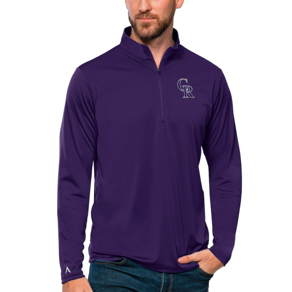 Colorado Rockies Antigua Tribute Quarter-Zip Pullover Top - MLB
