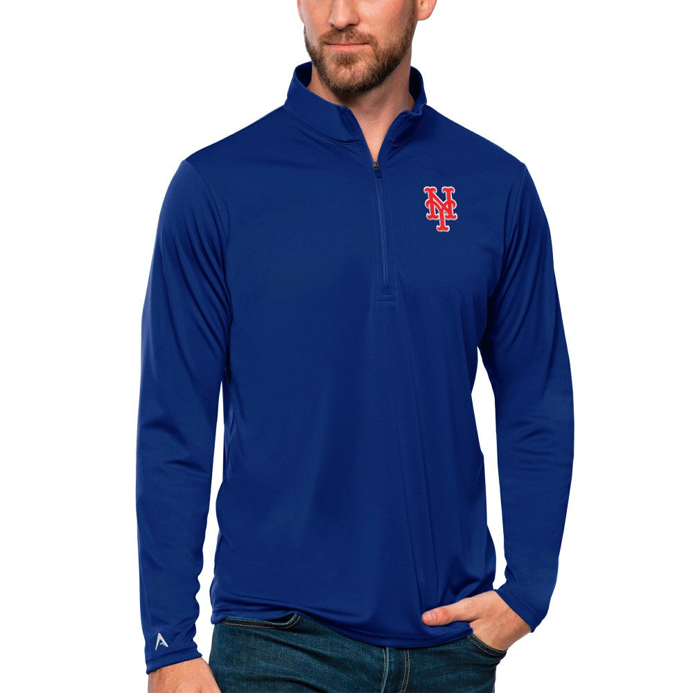 New York Mets Antigua Tribute Quarter-Zip Pullover Top - MLB