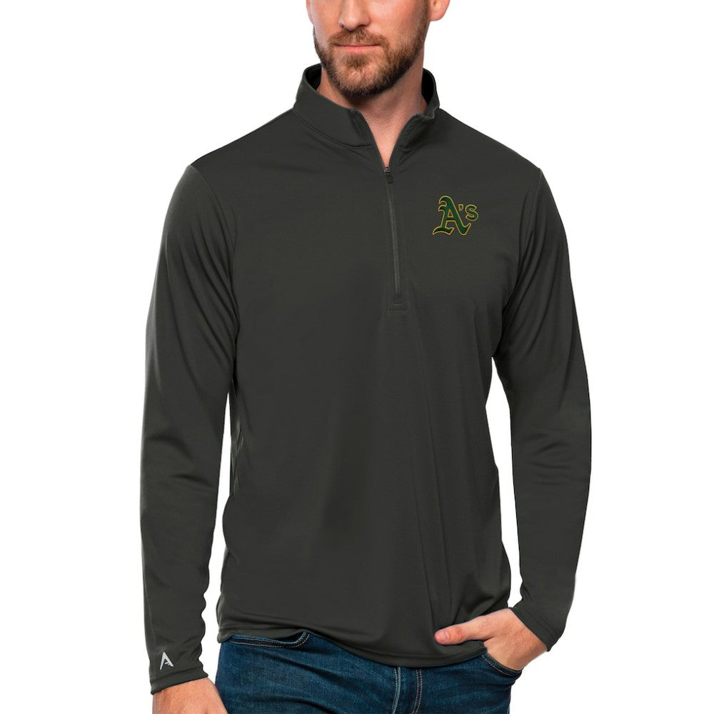 Athletics Antigua Tribute Quarter-Zip Pullover Top - MLB