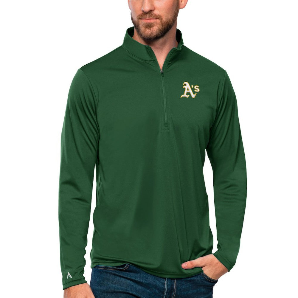 Athletics Antigua Tribute Quarter-Zip Pullover Top - MLB
