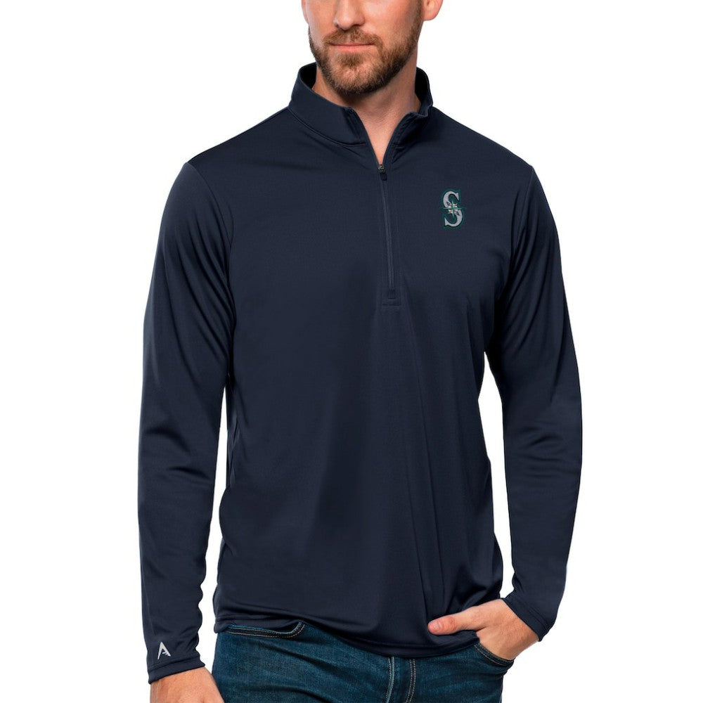 Seattle Mariners Antigua Tribute Quarter-Zip Pullover Top - MLB
