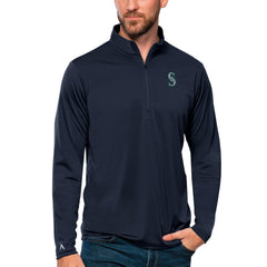 Seattle Mariners Antigua Tribute Quarter-Zip Pullover Top - MLB