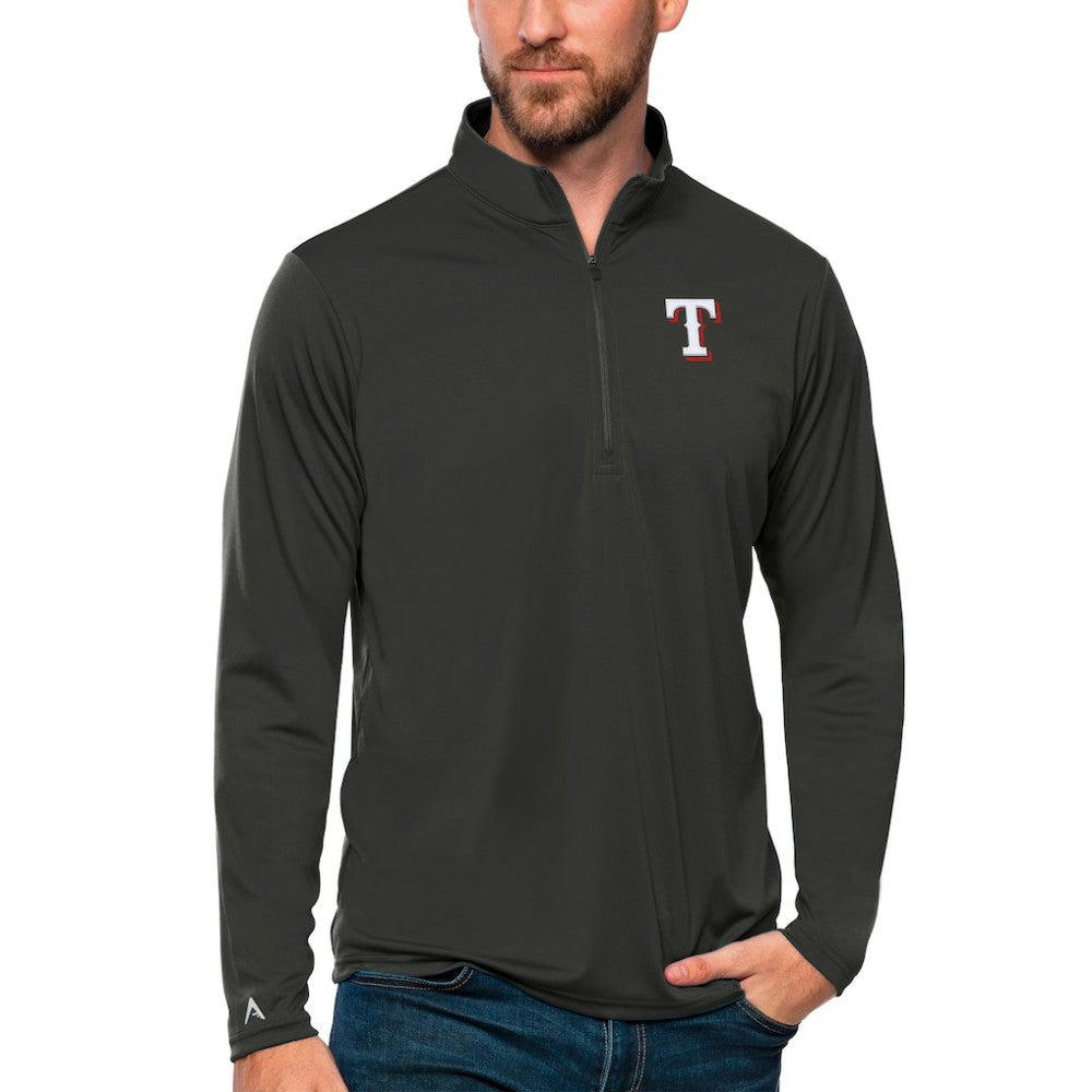 Texas Rangers Antigua Tribute Quarter-Zip Pullover Top - MLB