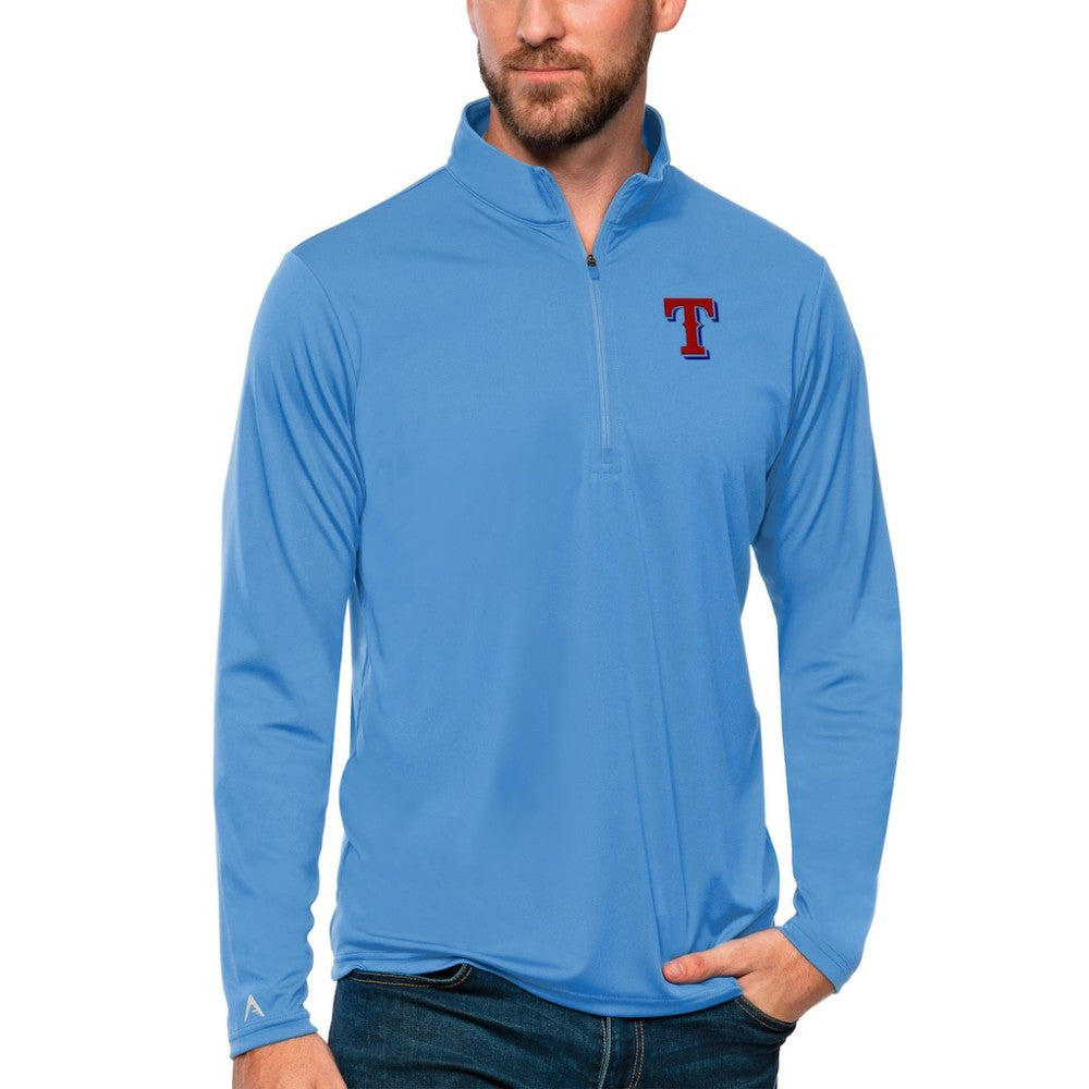 Texas Rangers Antigua Tribute Quarter-Zip Pullover Top - MLB