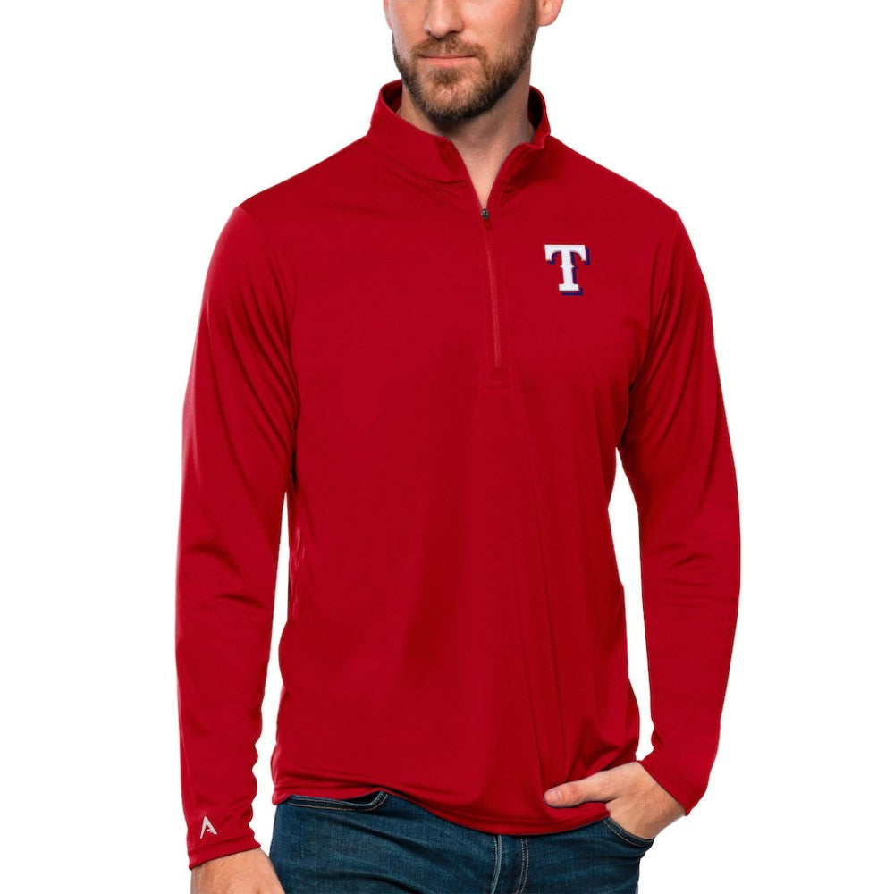 Texas Rangers Antigua Tribute Quarter-Zip Pullover Top - MLB