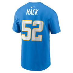 Khalil Mack Los Angeles Chargers Player Name & Number T-Shirt Powder Blue | Nike for Sale